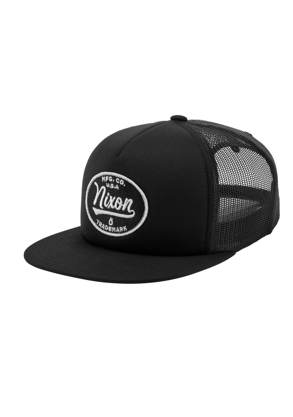 Tioga Trucker Hat  Black / Black – Nixon CA