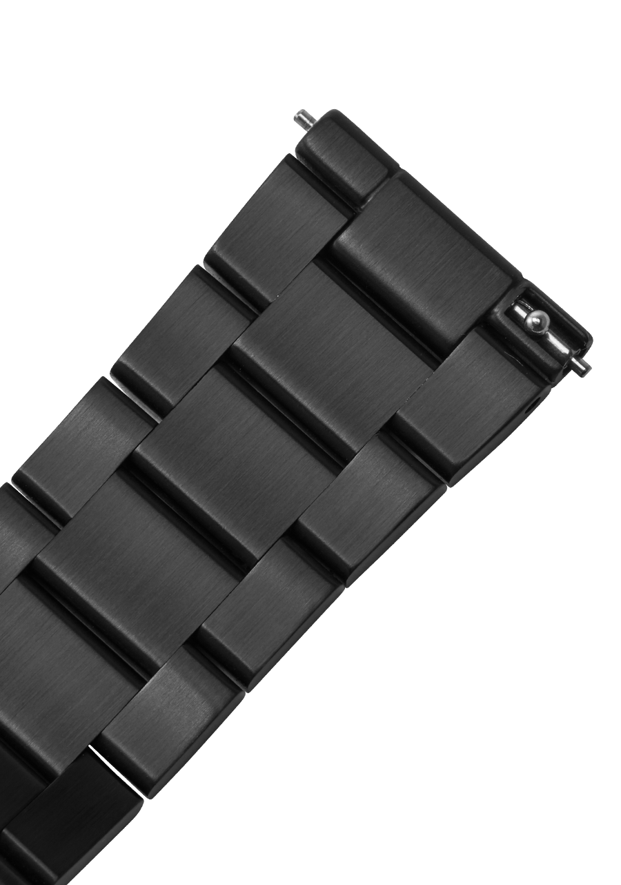 Black stainless steel watch band discount