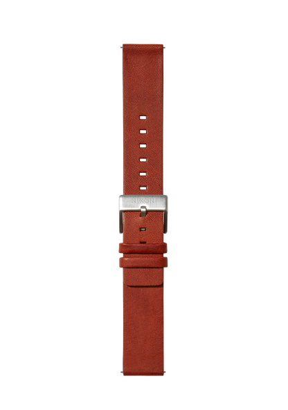 20mm Veg Tanned Leather Band - Cognac View 2