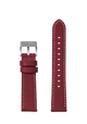 23mm Stitched Leather Band - Cranberry