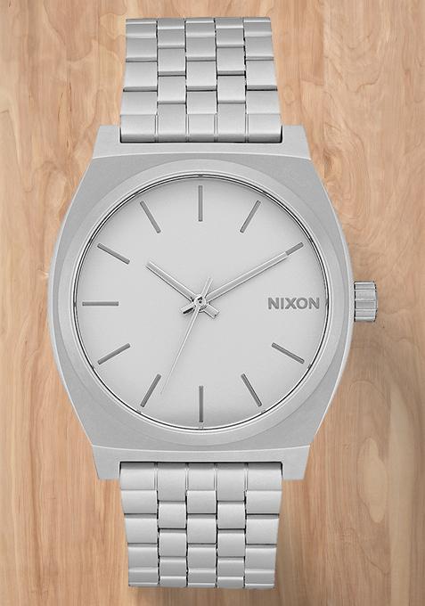 A gray Nixon Time Teller that hasn't been customized yet.