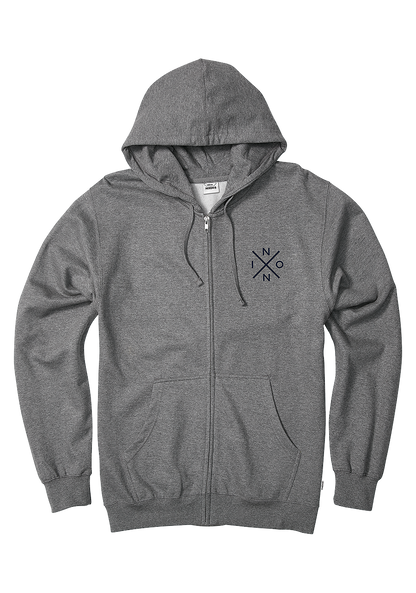 Spot Full Zip Hoodie Dark Heather Gray Nixon CA