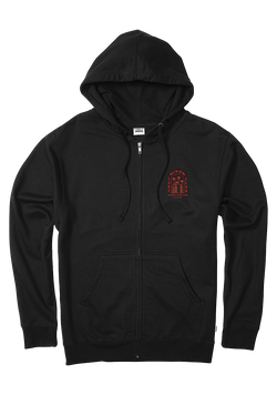 Temple Zip Hoodie - Black