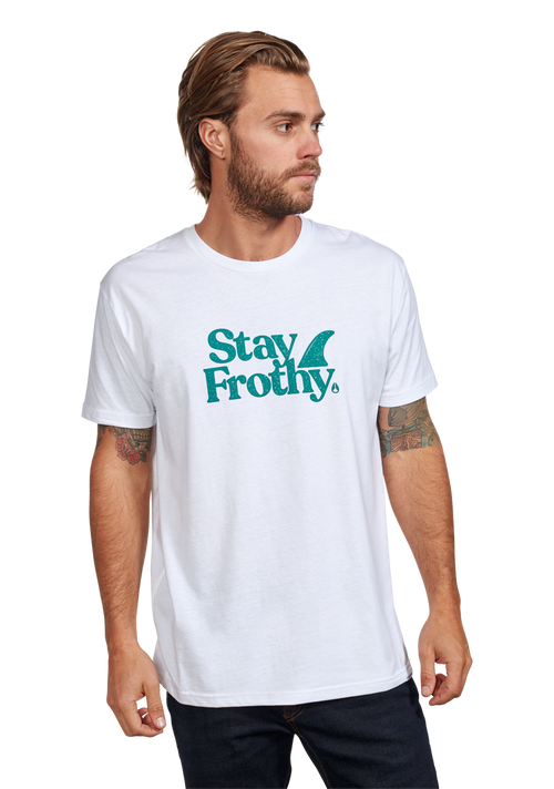 Stay Frothy Repreve® T-Shirt - White / Sage