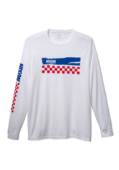 Circuit Long Sleeve Repreve® T-Shirt - White / Navy