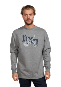 Rosas Crew Sweatshirt - Dark Heather Gray / Gray View 3