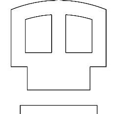 Grey buckle on a grey background.