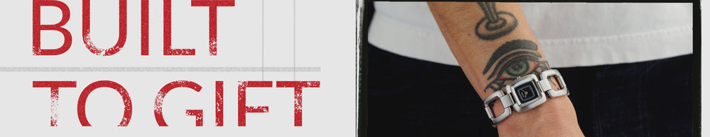 quick mp4 going through different images of people wearing nixon watches with Built to Gift written in red on the left.